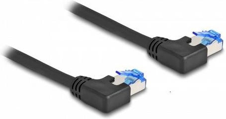 Delock RJ45 Patchkabel CAT 6a S/FTP Ethernet LAN Schwarz 0,50 m - Bild 1