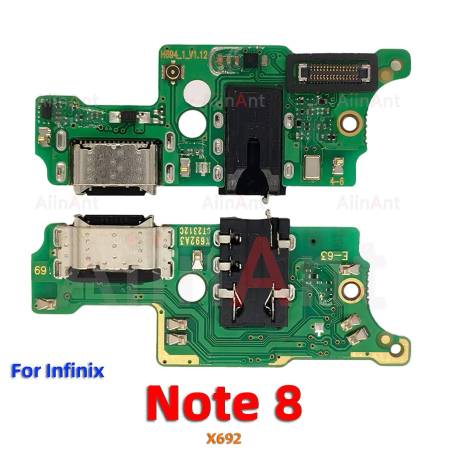 Infinix USB-C Ladeanschluss Flexkabel mit Dock Mic Anschluss für Hinweis 8 8i 10 11 11s 12 12i Pro Vip Turbo 5G in Grün - Bild 2