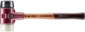 Halder Simplex Schonhammer mit Gummi- und Nylonkopf in Schwarz und Weiß, Länge: 405 mm, Kopf-Durchmesser: 60 mm - Bild 1
