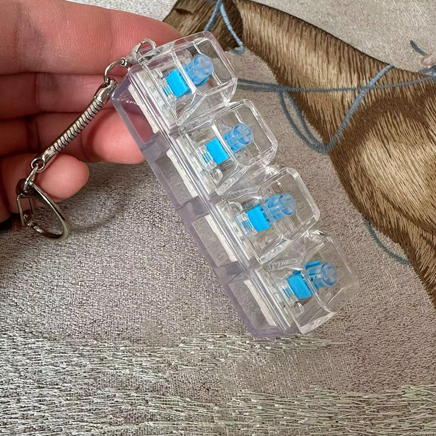 Bandai LED-Kristall-Fidget-Spielzeug Schlüsselanhänger, Stressabbau, Dekompression, Tastatur-Klicker, Fingerspitzen-Tastenkappen-Gadget - Bild 2