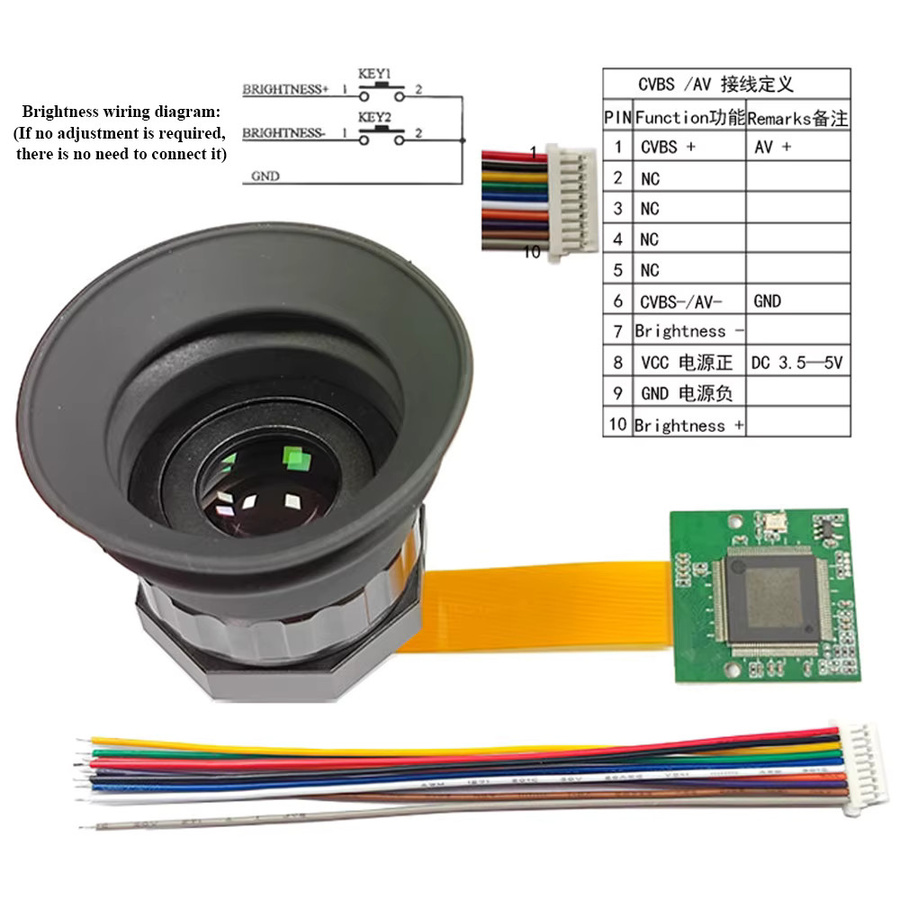 HD Integriertes EVF-Suchermonokular mit 0,4-Zoll-Mikrodisplay-Elektronik in Schwarz - Bild 2