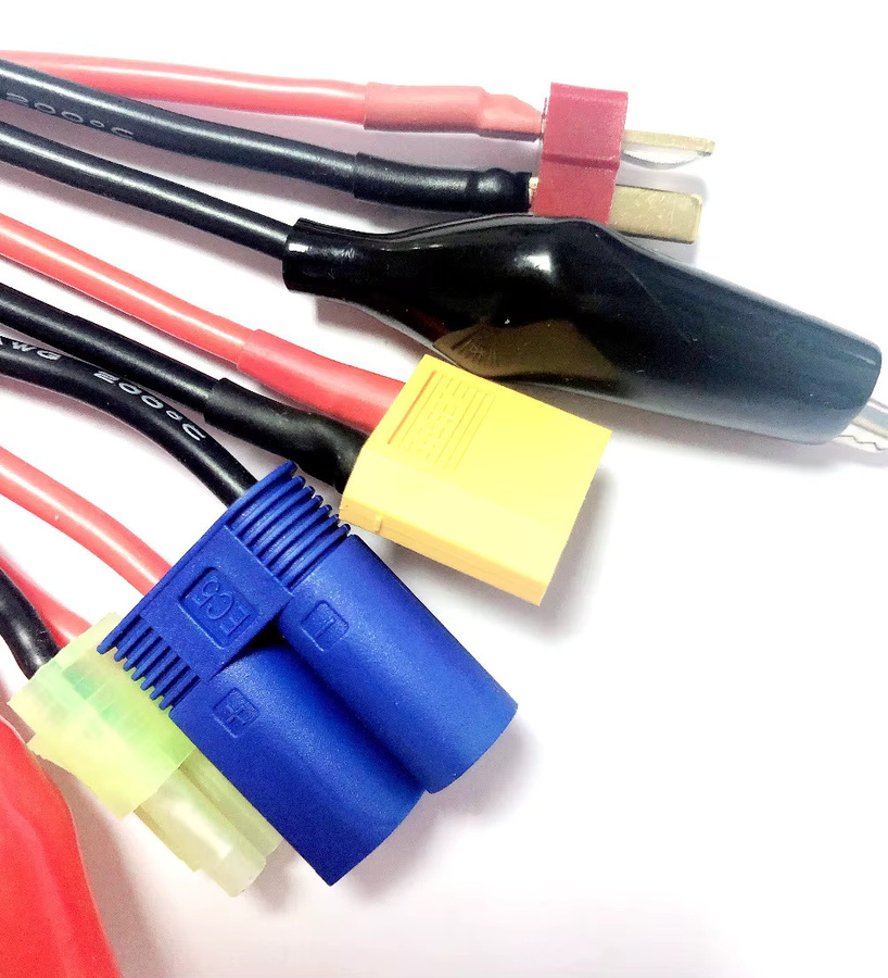 U-Angel-1988 10-in-1 Ladeadapter mit 4,0 mm Bananensteckern auf DEANS XT60 XT90 EC5 JST Connect für Imax B6 B6AC Batterieladegeräte, mehrfarbig - Bild 2