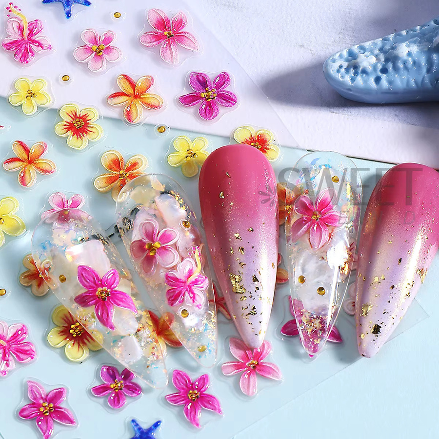 SWEET TREND Nagel-Prägeaufkleber, Rosa, Glänzend - Bild 4