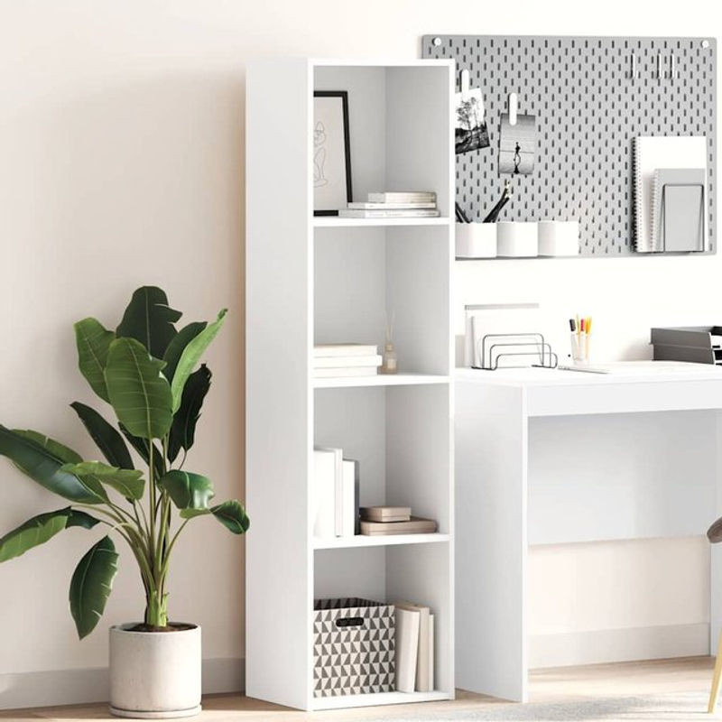 Bücherregal Weiß aus Holzwerkstoff von Vidaxl, H x B x T: 152 x 40 x 30 cm - Bild 1
