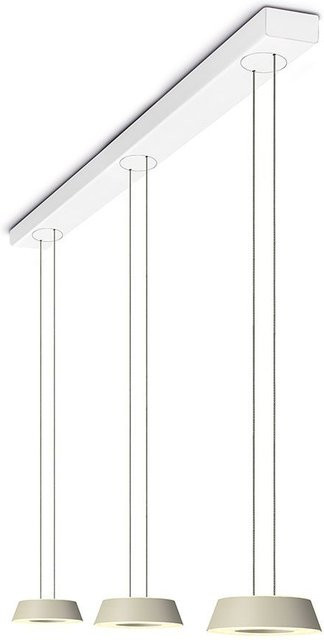 Oligo Glance 3-flammige LED-Pendelleuchte in Kaschmir-Weiß matt mit unsichtbarer Höhenverstellung und dimmbarer Warmweiß-Beleuchtung (2700K) - Bild 1