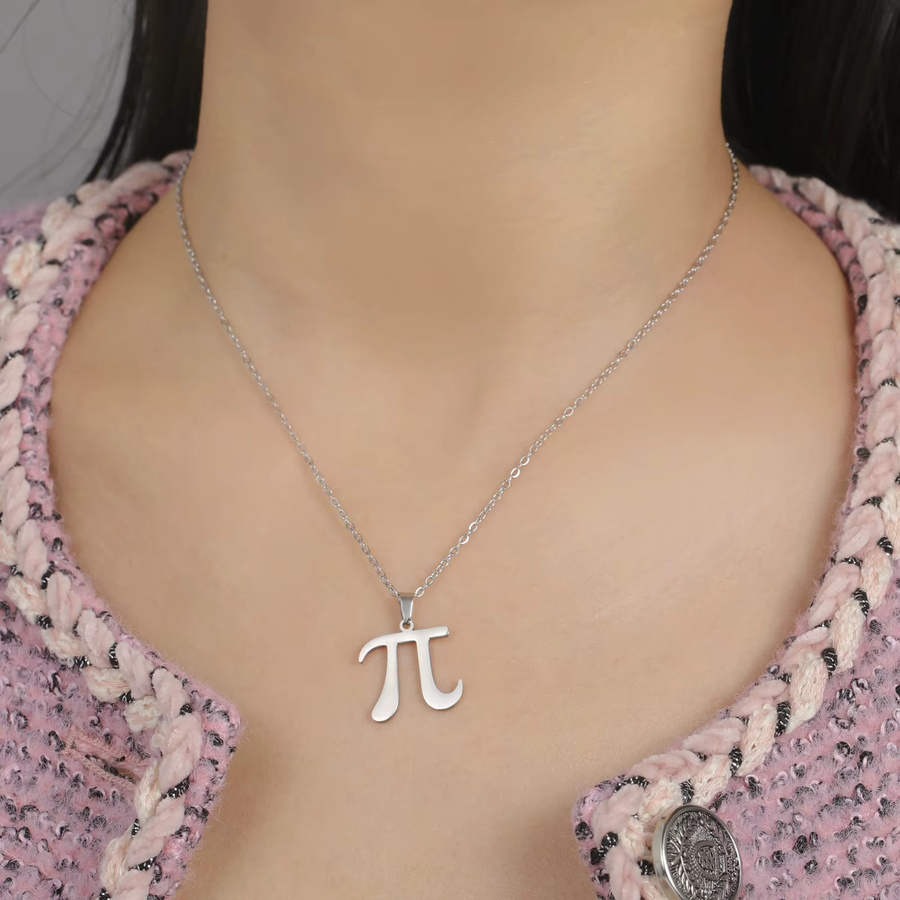 lemegeton Anhänger Halskette Edelstahl, Silber, Unisex - Bild 2