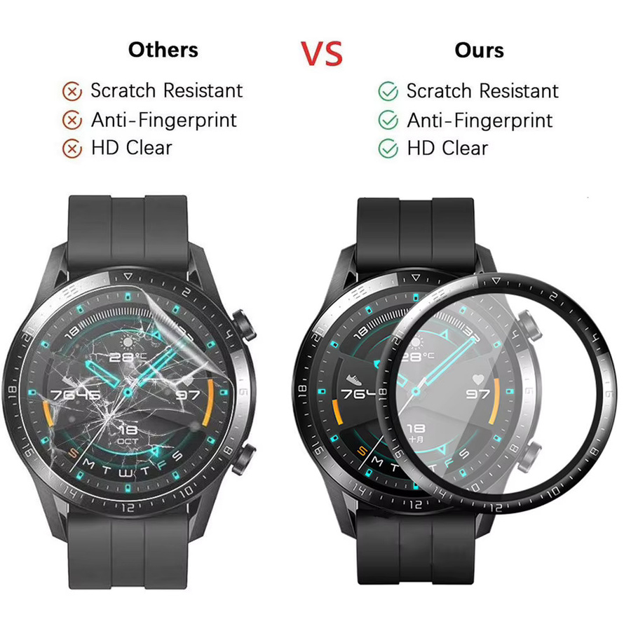 3 Stück 3D-Schutzfolie für Huawei Watch GT2 46 42 mm, HD Clear, Smartwatch-Zubehör - Bild 5