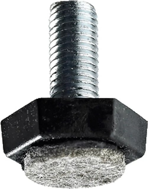 Hettich Bodenausgleichs-Schraube mit Filz in Silber, B/T/H: 30 x 23 x 10 mm, 2 Stück - Bild 1