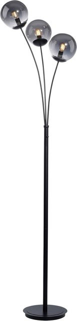 Just Light Stehleuchte Big Widow 3-flammig Schwarz mit Rauchglas und Metall B/H: 35 x 185 cm - Bild 1
