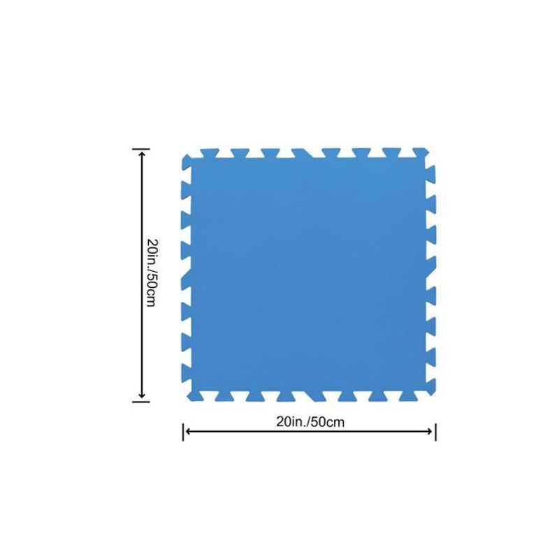 Bestway Pool Bodenschutzfliesen Set aus Kunststoff, 9 Stück, Blau, B/T: 50 x 50 cm - Bild 3