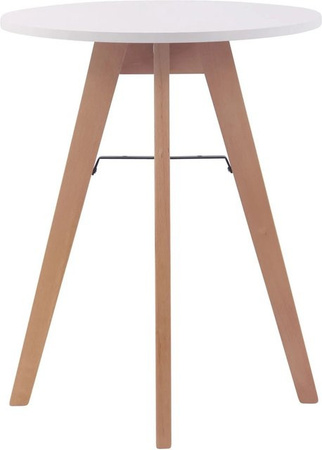 DELUKE Esstisch ELIAS Rund, Farbe Weiß, B/T/H: 60 x 60 x 75 cm