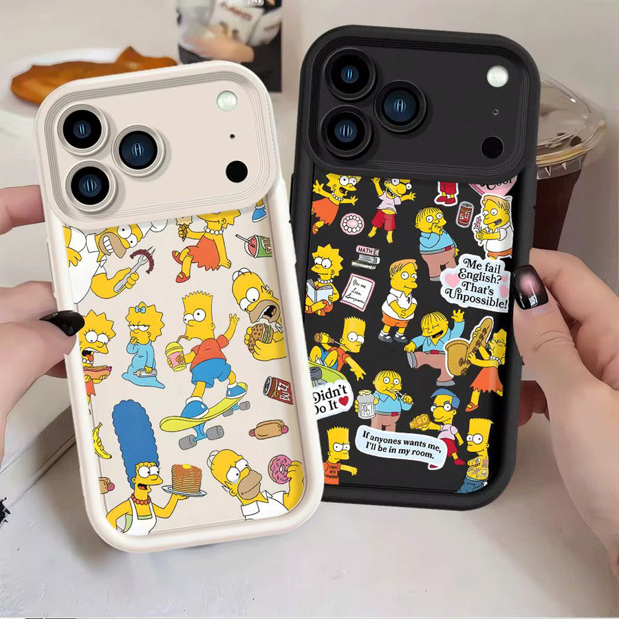 The Simpsons Handyhülle für iPhone 12 11 13 14 15 16 Pro Max und weitere Modelle, weiche Schutzhülle, Multicolor - Bild 3