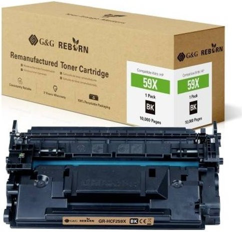 G&G Toner Cartridge Schwarz kompatibel mit HP 59X CF259X remanufactured mit 10000 Seiten Reichweite - Bild 1