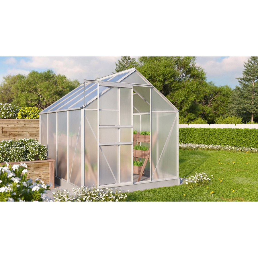 Vitavia Gewächshaus Comet 5000 HKP mit Comfort-Set aus Aluminium und Polycarbonat in Silber und Transparent - Bild 2