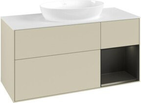 V&B Waschtischunterschrank Finion in Blau und Grau lackiert, Breite: 120 cm, Tiefe: 50,1 cm, Höhe: 50,1 cm - Bild 1