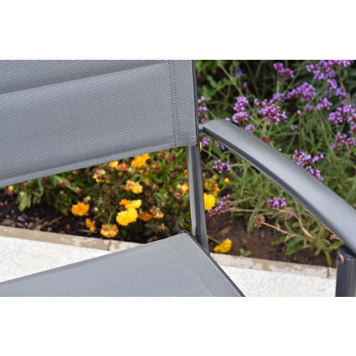 Merxx Gartensessel Florenz Klappsessel mit Polsterung in Grau, B/H/T: 59,5 x 90 x 64 cm - Bild 2