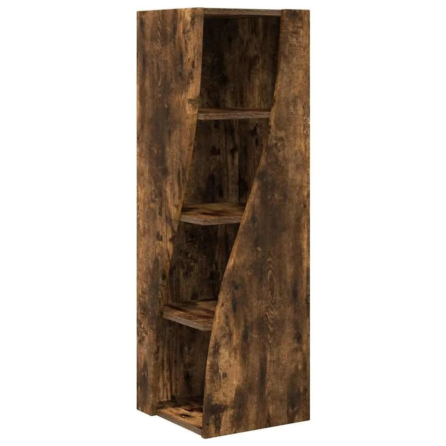 vidaXL Eckschrank in Geräucherte Eiche, moderner Standregal aus Holzwerkstoff, Braun, B/T/H: 32 x 32 x 102 cm - Bild 2