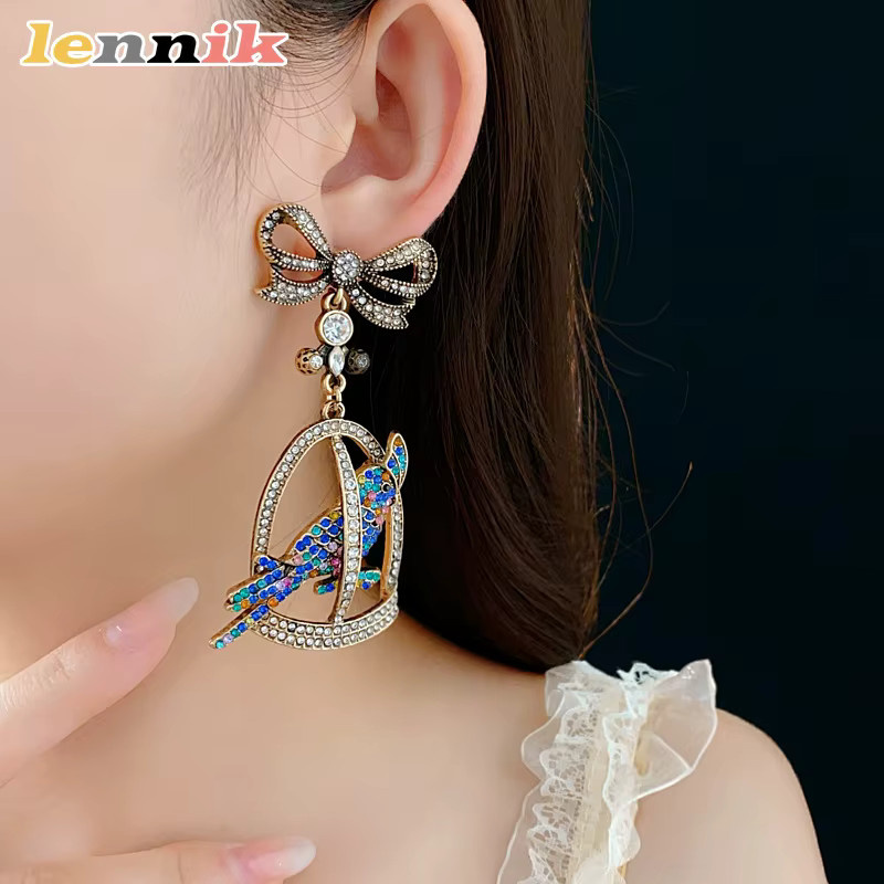 LENNIK Ohrringe, Silber, Diamant, Zirkonia, Damen, Vintage - Bild 4