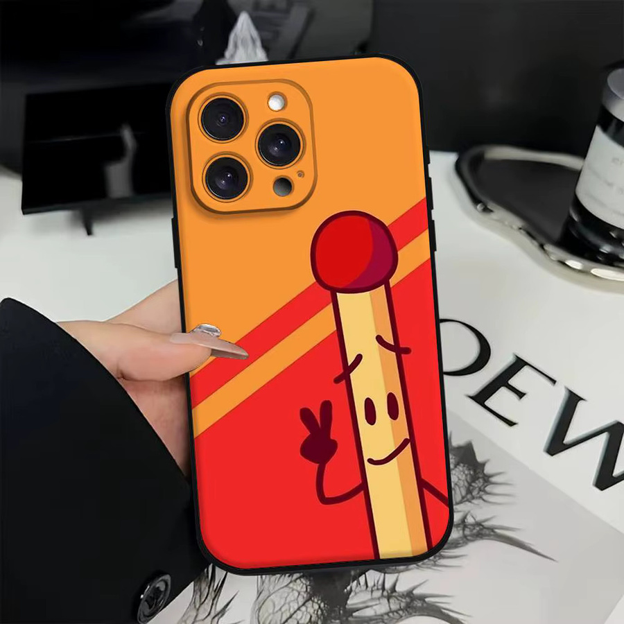 Mesuca Bfdi Battle For Dream Island Handyhülle für iPhone 11 bis 17 Pro Max, Schwarz/Mehrfarbig, Weiche Schutzhülle - Bild 2