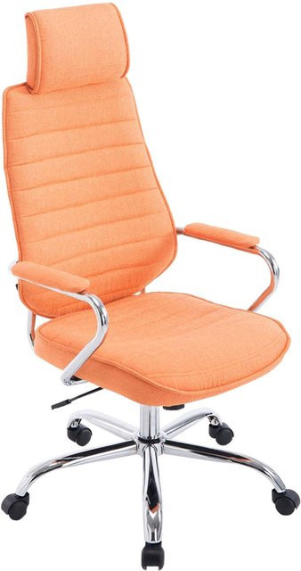 TPFLiving Bürostuhl RocketStoff Executive Chair in Orange mit Armlehnen und Rollen, B/T/H: 60 x 67 x 128 cm - Bild 1