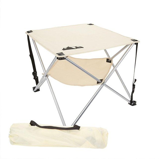 Fishine Outdoor Mini Klapptisch Tragbar aus 600D Oxford Stoff in Weiß - Bild 1