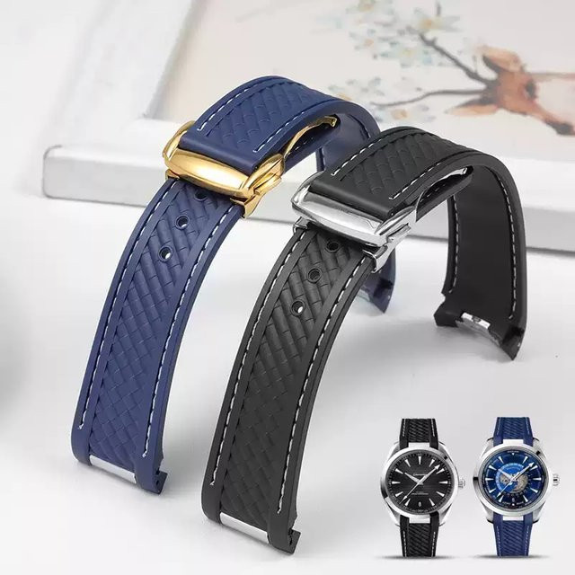 Uhrenarmband Silikon, 20 mm, Schwarz, Unisex - Bild 1