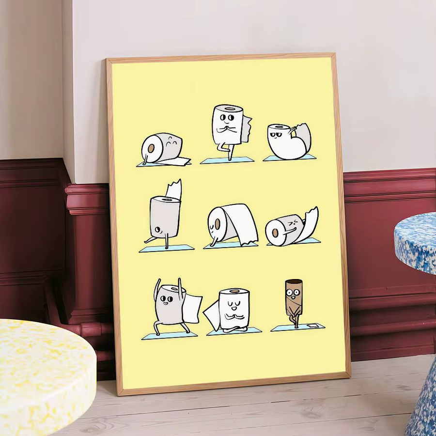 Minimalistischer Wandaufkleber mit lustigem Yoga-Zitat als dekoratives Klebeposter für Wohnzimmer und Bar von Moetch - Bild 2