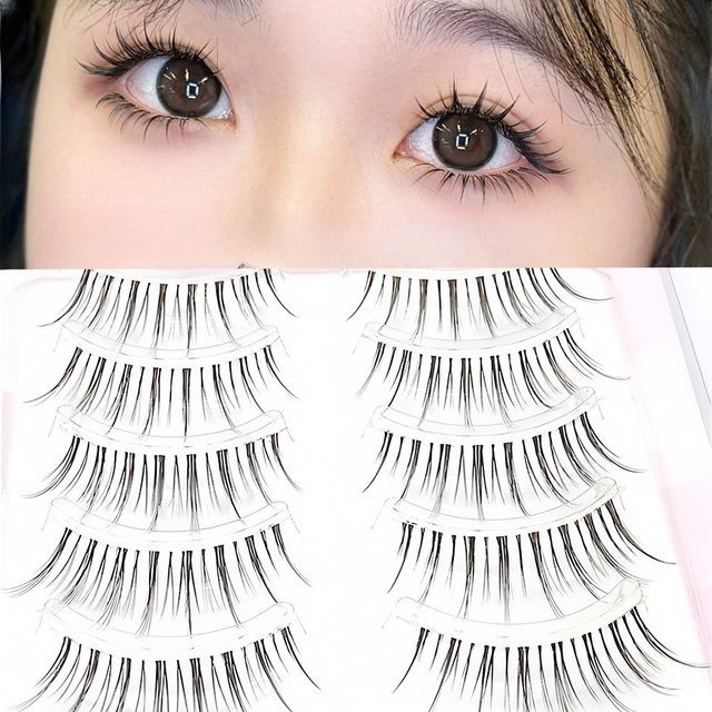 LIMEIKAI Wimpern, 5 Paar, transparent, C-Locken - Bild 1
