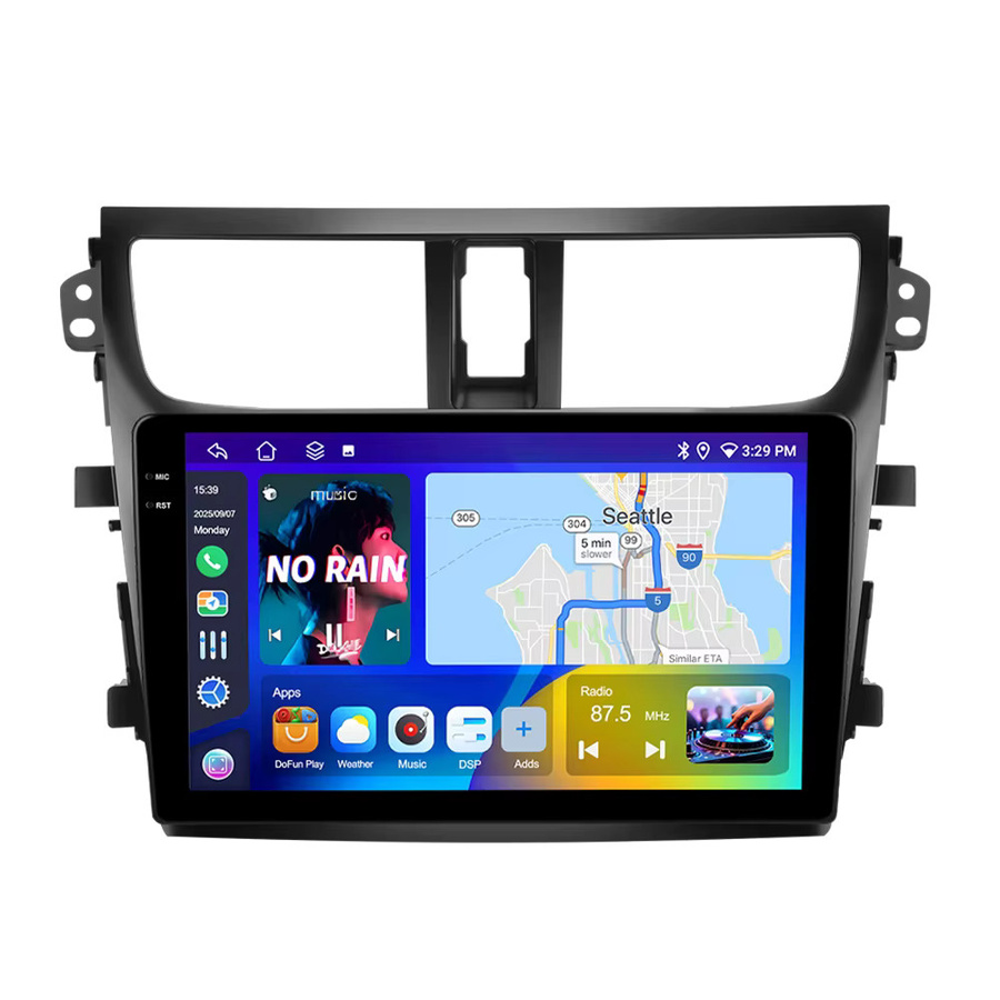 Podofo Android Auto CarPlay Multimedia System mit 9 Zoll Display für Suzuki Celerio/Cultus 2015-2017 in Schwarz mit GPS und WiFi - Bild 7