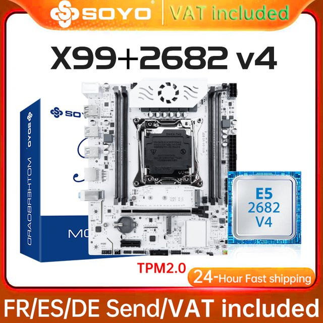SOYO X99 Gaming Mainboard Set mit Intel Xeon E5 2682 V4 CPU und DDR4 Support in Weiß - Bild 1