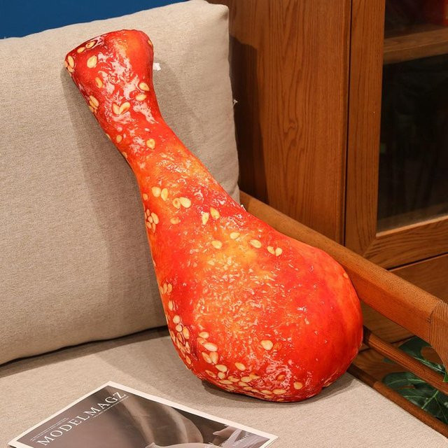 Yiran Health & Beauty Plüsch-Kissen Hähnchenschenkel-Form, 20cm - Bild 1