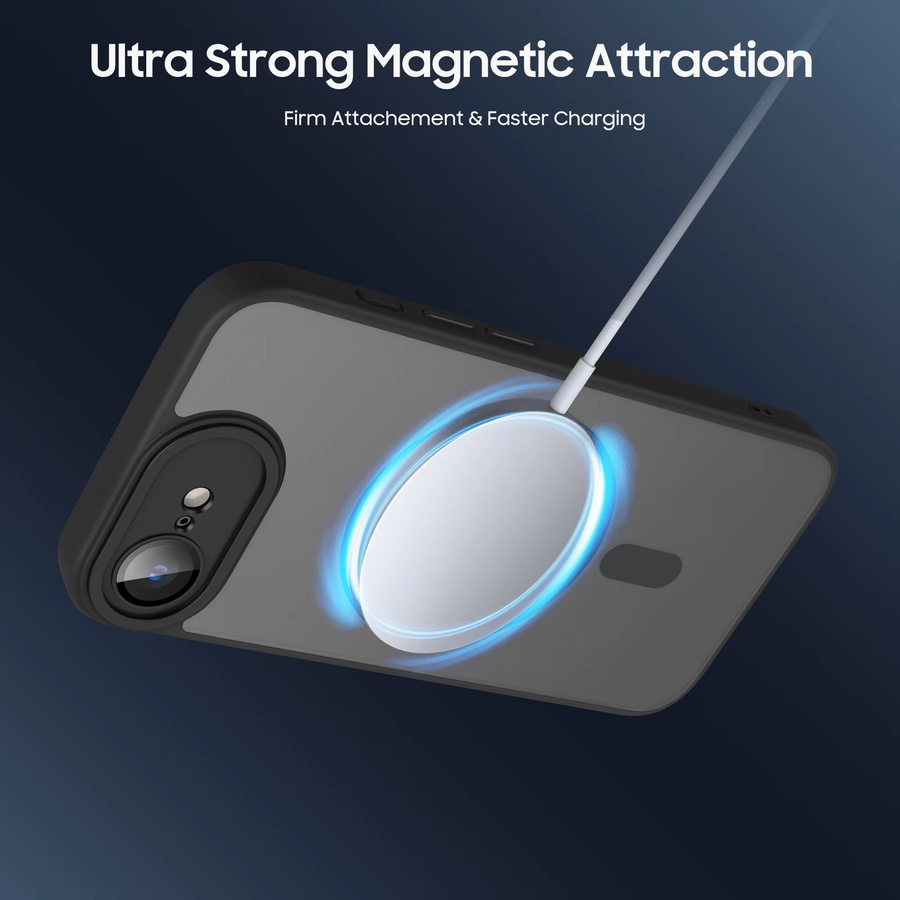 IEOVIEE Magnetische Transparente Schutzhülle für iPhone 16e und iPhone 17e mit MagSafe Unterstützung in Beige und Transparent - Bild 4