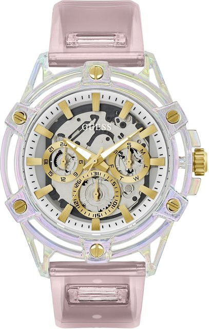 Guess Herrenuhr Tucker, Quarz, Kunststoff, Silikon, Weiß, 50 mm, 1 ATM - Bild 1