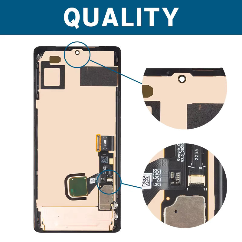 Google Pixel 7 Pro LCD Display Touchscreen Digitizer Montage Ersatzteil in Schwarz (refurbished) - Bild 2