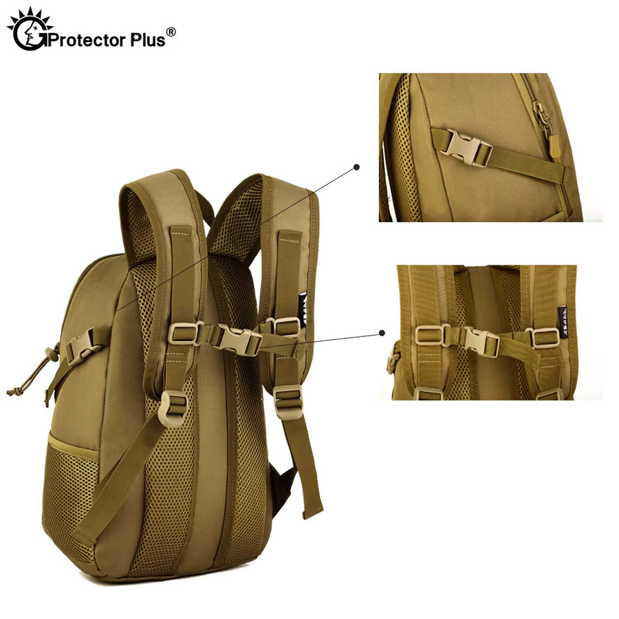 Protector Plus Taktischer MOLLE-Rucksack, 12L, wasserdicht, Assault Pack - Bild 4
