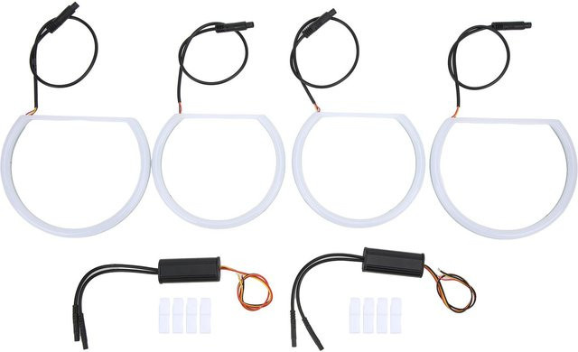 Koogeelife LED Angel Eyes Halo Ring Kit Zweifarbig Weiß und Gelb als Ersatz für BMW 3er E46 E90 E91 Scheinwerfer - Bild 1