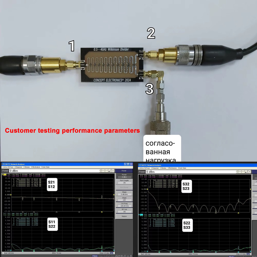 Wilkinson 1-zu-2 HF-Leistungsteiler und -Kombinierer Schwarz für 868M LoRa Helium Miner, 915M, 1090M, SDR und 2.4GHz WiFi - Bild 3