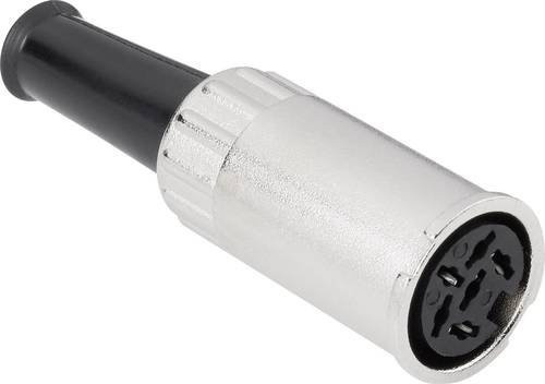 BKL Electronic DIN-Rundsteckverbinder Buchse gerade, 4-polig, Farbe Silber - Bild 1