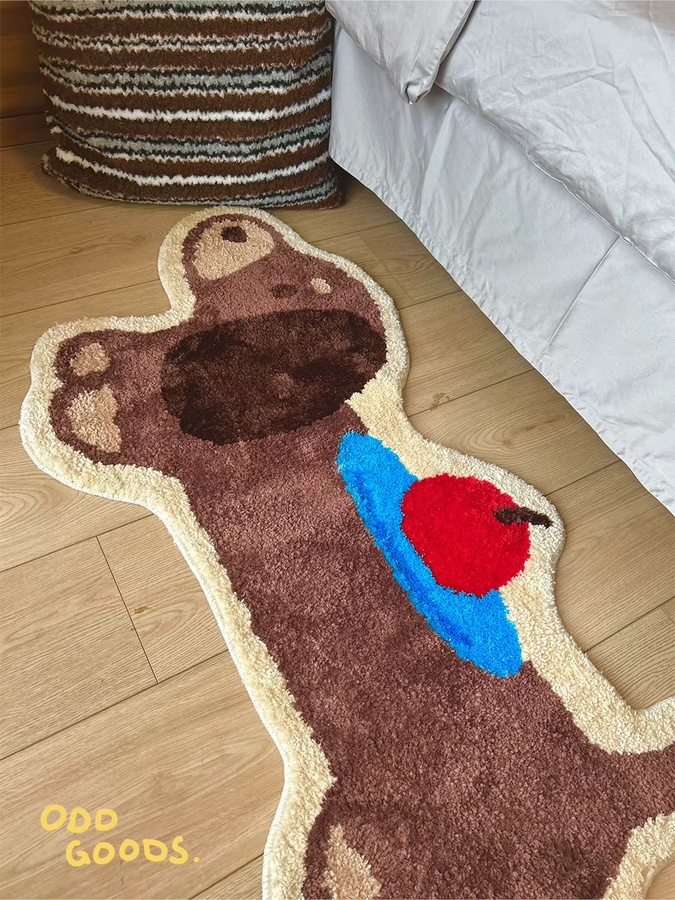 VIKAMA Welpe-Teppich aus Kunstkaschmir für Schlafzimmer und Flur, B/T/H: 120 x 50 x 50 cm - Bild 2