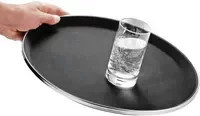 Esmeyer Serviertablett TENNESSEE Antirutsch-Tablett rund, Durchmesser: 35,5 cm, schwarz - Bild 1