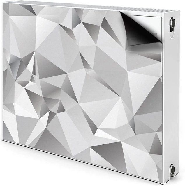 Tulup Magnetfolie für Heizkörper mit geometrischer grauer Abstraktion, B: 90 cm, H: 60 cm, Grau - Bild 1