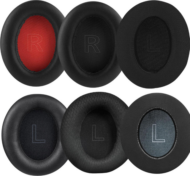 Anker Ersatz-Ohrpolster aus Protein-Leder für Soundcore Life Q10 Q20 Q30 Q35 Kopfhörer in Schwarz oder Rot - Bild 1