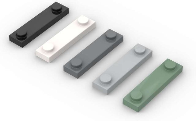 SixBricks Bausteine, 10-teiliges Set, Grün, Kunststoff - Bild 1