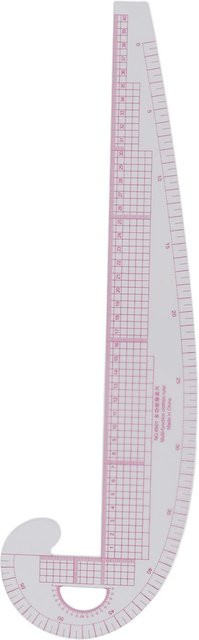 Igeteck Gebogenes Lineal 6501 aus Kunststoff, transparent, grau, Breite: 58 cm - Bild 1