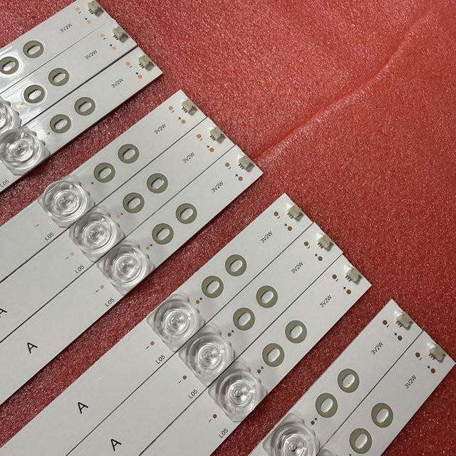 11er Set LED Backlight Streifen für Sharp LC-60P6070U und Hisense 60DU6070, SMD 3030C, Weiß - Bild 1