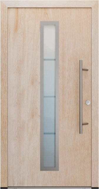 FM Türen Innen Tür AS68 Modell 01 mit Glaseinsatz in Turner-Eiche, Rechts, inklusive Beschläge Set, B: 110 cm, H: 210 cm - Bild 1