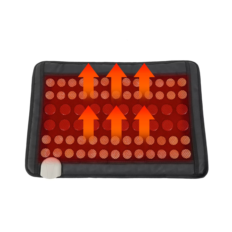 Bymaocar Jade-Heizmatte mit Infrarot-Technologie für Rückenmassage und Schmerzlinderung, Schwarz, B/H: 59,69 x 40,64 cm - Bild 2