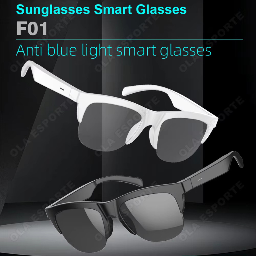 Ola Esporte Smart-Brille V5.3 mit Bluetooth, Musikplayer und UV-Schutz, schwarze Sport-Sonnenbrille für Damen und Herren - Bild 2