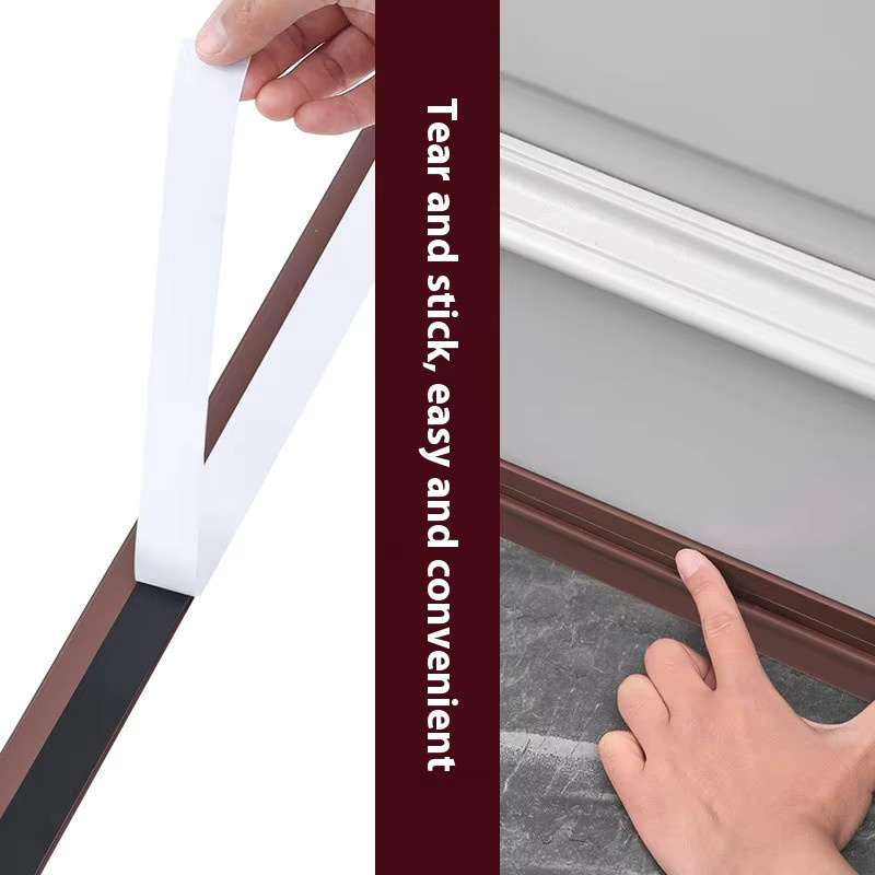 TFAAI Selbstklebender Türdichtungsstreifen aus PVC, abnehmbare und winddichte Bodendichtung für deine Tür - Bild 3