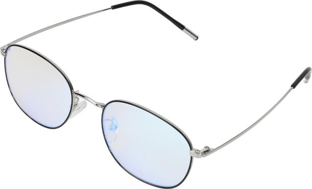 Farbenblindheitsbrille Rot Grün, Vollrand, Oval, Metall, Silber Schwarz White, Herren - Bild 1